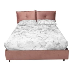Bissolo Casa Letti Matrimoniali<Letto matrimoniale contenitore IRIS in tessuto rosa