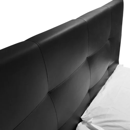 Bissolo Casa Letti Matrimoniali<LETTO MATRIMONIALE CONTENITORE MOD. NAPOLI IN ECOPELLE NERO
