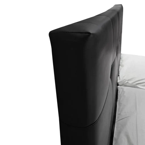Bissolo Casa Letti Matrimoniali<LETTO MATRIMONIALE CONTENITORE MOD. NAPOLI IN ECOPELLE NERO