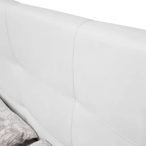 Bissolo Casa Letti Matrimoniali<LETTO MATRIMONIALE CONTENITORE MOD. NAPOLI IN ECOPELLE BIANCA