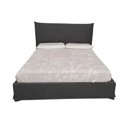 Bissolo Casa Letti Matrimoniali<LETTO MATRIMONIALE CONTENITORE MOD. LINE IN TESSUTO GRIGIO SCURO