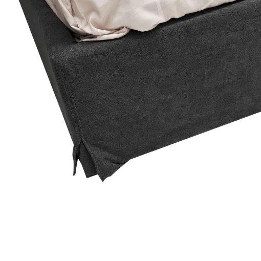 Bissolo Casa Letti Matrimoniali<LETTO MATRIMONIALE CONTENITORE MOD. LINE IN TESSUTO GRIGIO SCURO