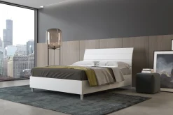 Bissolo Casa Letti Matrimoniali<Letto matrimoniale HUGO bianco frassinato: letto contenitore in offerta