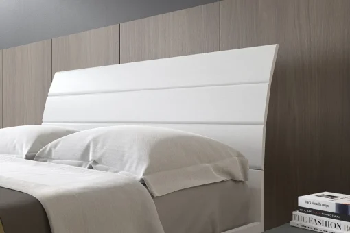 Bissolo Casa Letti Matrimoniali<Letto matrimoniale HUGO bianco frassinato: letto contenitore in offerta
