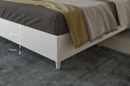 Bissolo Casa Letti Matrimoniali<Letto matrimoniale HUGO bianco frassinato: letto contenitore in offerta