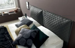Bissolo Casa Letti Matrimoniali<Letto matrimoniale in ecopelle nera modello KATO