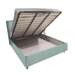 Bissolo Casa Letti Matrimoniali<LETTO MATRIMONIALE IN TESSUTO VERDE ACQUA