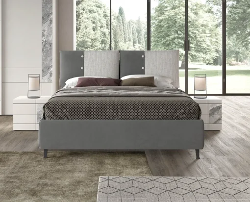 Bissolo Casa Letti Matrimoniali<Letto matrimoniale in tessuto Jasmine