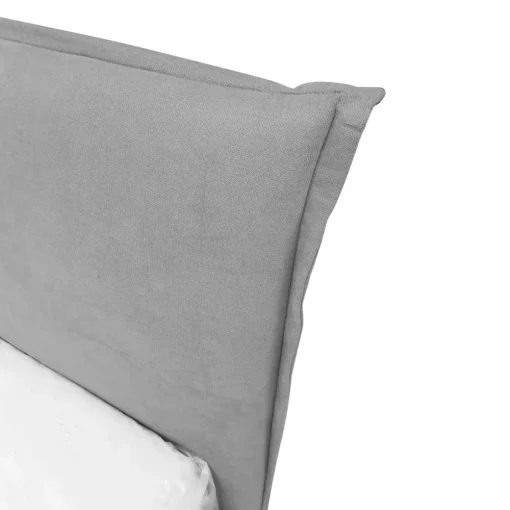 Bissolo Casa Letti Matrimoniali<LETTO MATRIMONIALE LINE CON GIROLETTO IN TESSUTO GRIGIO CHIARO