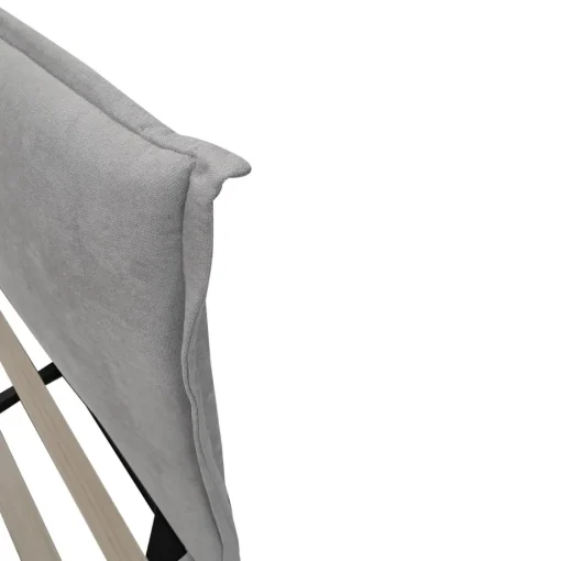 Bissolo Casa Letti Matrimoniali<LETTO MATRIMONIALE LINE CON GIROLETTO IN TESSUTO GRIGIO CHIARO