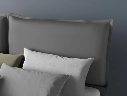 Bissolo Casa Letti Matrimoniali<Letto matrimoniale LOTO in ecopelle grigia