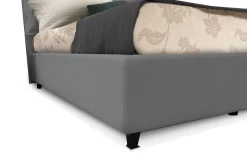Bissolo Casa Letti Matrimoniali<Letto matrimoniale LOTO in ecopelle grigia