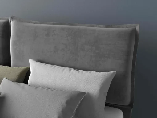 Bissolo Casa Letti Matrimoniali<Letto matrimoniale LOTO in tessuto grigio con contenitore