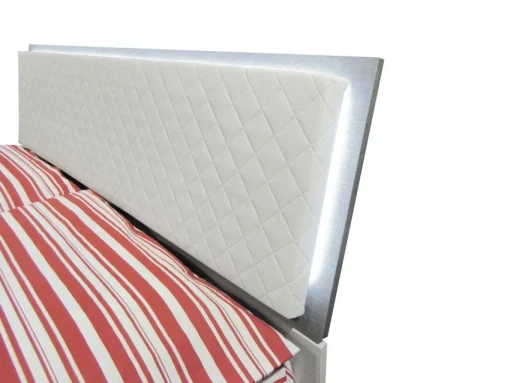 Bissolo Casa Letti Matrimoniali<Letto matrimoniale MILA con contenitore in frassino bianco e cemento
