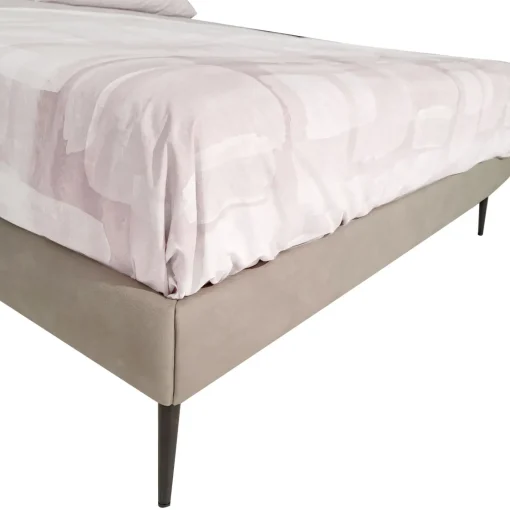 Bissolo Casa Letti Matrimoniali<LETTO MATRIMONIALE MOD. SIMPLE CON GIROLETTO IN TESSUTO ECONABUK GRIGIO