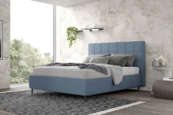 Bissolo Casa Letti Matrimoniali<Letto matrimoniale Mykonos con contenitore in tessuto nubuk