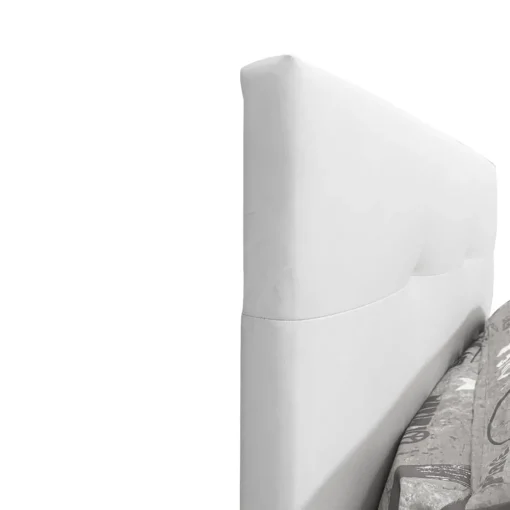 Bissolo Casa Letti Singoli<LETTO SINGOLO CON CONTENITORE IN ECOPELLE BIANCA