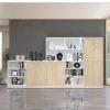 Bissolo Casa Librerie|Librerie<LIBRERIA COMPLETA QUERCIA E BIANCO OPACO