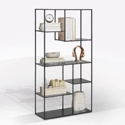 Bissolo Casa Librerie|Librerie<LIBRERIA GOTA 90X35 H. 180CM IN METALLO NERO : vendita online LIBRERIA GOTA 90X35 H. 180CM IN METALLO NERO in offerta