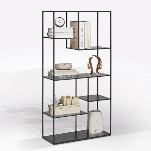 Bissolo Casa Librerie|Librerie<LIBRERIA GOTA 90X35 H. 180CM IN METALLO NERO : vendita online LIBRERIA GOTA 90X35 H. 180CM IN METALLO NERO in offerta