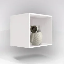 Bissolo Casa Scaffali E Mensole<LIBRERIA PENSILE MOD. CUBO CM 28 BIANCO FRASSINATO : vendita online LIBRERIA PENSILE MOD. CUBO CM 28 BIANCO FRASSINATO in offerta