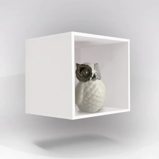 Bissolo Casa Scaffali E Mensole<LIBRERIA PENSILE MOD. CUBO CM 28 BIANCO FRASSINATO : vendita online LIBRERIA PENSILE MOD. CUBO CM 28 BIANCO FRASSINATO in offerta
