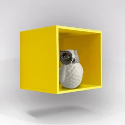 Bissolo Casa Scaffali E Mensole<LIBRERIA PENSILE MOD. CUBO CM 28 SENAPE : vendita online LIBRERIA PENSILE MOD. CUBO CM 28 SENAPE in offerta