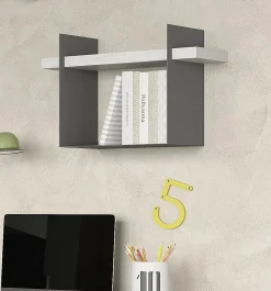 Bissolo Casa Scaffali E Mensole<LIBRERIA PENSILE MOD. GALLERY CM 53 ROVERE NORDICO E GRIGIO: vendita online LIBRERIA PENSILE MOD. GALLERY CM 53 ROVERE NORDICO E GRIGIO in offerta