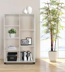 Bissolo Casa Librerie|Librerie<Libreria scaffale: libreria scaffale 7 vani in rovere sbiancato