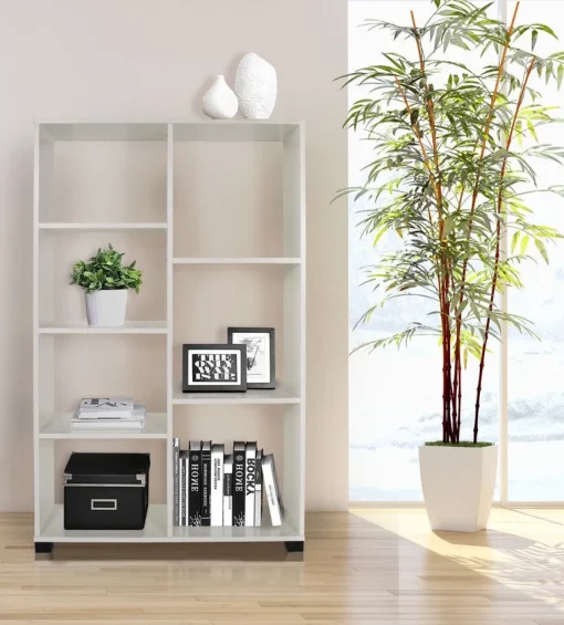 Bissolo Casa Librerie|Librerie<Libreria scaffale: libreria scaffale 7 vani in rovere sbiancato