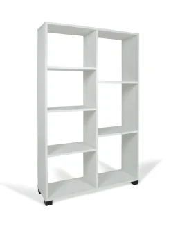 Bissolo Casa Librerie|Librerie<Libreria scaffale: libreria scaffale 7 vani in rovere sbiancato