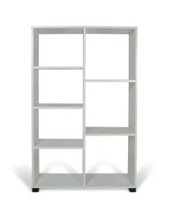Bissolo Casa Librerie|Librerie<Libreria scaffale: libreria scaffale 7 vani in rovere sbiancato