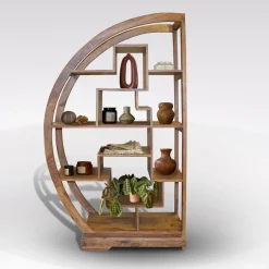 Bissolo Casa Mobile Etnico<LIBRERIA TUTTO IN LEGNO MASSELLO DI SHEESHAM