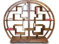 Bissolo Casa Mobile Etnico<LIBRERIA TUTTO IN LEGNO MASSELLO DI SHEESHAM