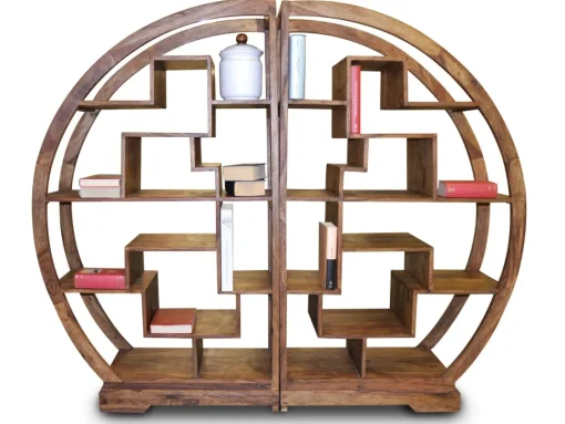 Bissolo Casa Mobile Etnico<LIBRERIA TUTTO IN LEGNO MASSELLO DI SHEESHAM