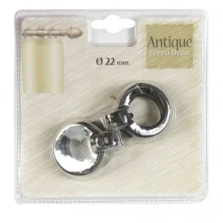 Bissolo Casa Accessori E Pali Tende Finali Per Pali<LINEA ANTIQUE - SET 8 ANELLI PER TENDA IN METALLO COLORE NERO-ORO : vendita online LINEA ANTIQUE - SET 8 ANELLI PER TENDA IN METALLO COLORE NERO-ORO in offerta
