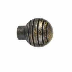 Bissolo Casa Accessori E Pali Tende Finali Per Pali<LINEA ANTIQUE - SET 2 FINALI PER TENDA MOD. SFERA COLORE NERO-ORO : vendita online LINEA ANTIQUE - SET 2 FINALI PER TENDA MOD. SFERA COLORE NERO-ORO in offerta