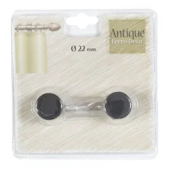 Bissolo Casa Accessori E Pali Tende Finali Per Pali<LINEA ANTIQUE - SET 2 FINALI PER TENDA MOD. TAPPO COLORE NERO : vendita online LINEA ANTIQUE - SET 2 FINALI PER TENDA MOD. TAPPO COLORE NERO in offerta