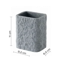 Bissolo Casa Porta Spazzolini<LINEA ARIES - BICCHIERE PORTASPAZZOLINI GRIGIO