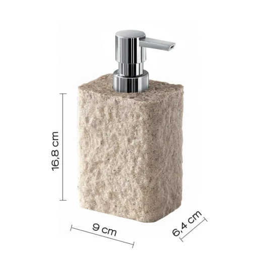 Bissolo Casa Porta Saponi E Dosatori<LINEA ARIES - DOSASAPONE BEIGE E CROMO
