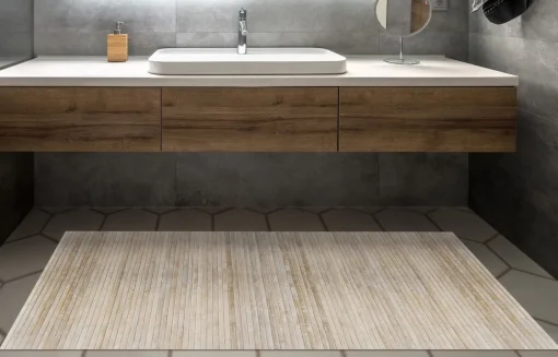 Bissolo Casa Tappeti<LINEA BAMBOO COOL - TAPPETO IN BAMBU' GESSO 50X200CM: vendita online LINEA BAMBOO COOL - TAPPETO IN BAMBU' GESSO 50X200CM in offerta
