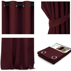 Bissolo Casa Tende Tende Confezionate<LINEA BLACKOUT - TENDA IN POLIESTERE 140X280CM BORDEAUX: vendita online LINEA BLACKOUT - TENDA IN POLIESTERE 140X280CM BORDEAUX in offerta