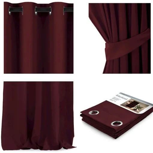 Bissolo Casa Tende Tende Confezionate<LINEA BLACKOUT - TENDA IN POLIESTERE 140X280CM BORDEAUX: vendita online LINEA BLACKOUT - TENDA IN POLIESTERE 140X280CM BORDEAUX in offerta