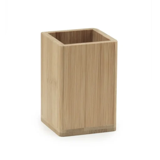 Bissolo Casa Porta Spazzolini<LINEA BONNIE - PORTASPAZZOLINI IN BAMBOO NATURALE 7,4X7,4CM H 11CM
