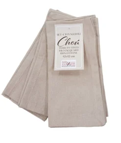 Bissolo Casa Tessile Tavola Tovaglie E Tovaglioli<LINEA CHOU - 4 TOVAGLIOLI IN COTONE 42X42 CM TORTORA: vendita online LINEA CHOU - 4 TOVAGLIOLI IN COTONE 42X42 CM TORTORA in offerta