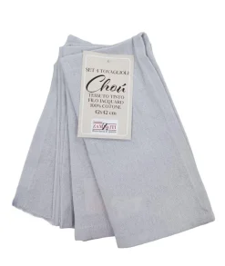 Bissolo Casa Tessile Tavola Tovaglie E Tovaglioli<LINEA CHOU - 4 TOVAGLIOLI IN COTONE 42X42 CM GHIACCIO: vendita online LINEA CHOU - 4 TOVAGLIOLI IN COTONE 42X42 CM GHIACCIO in offerta