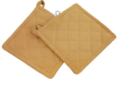 Bissolo Casa Tessile Cucina Guanti E Presine<LINEA CHOU - COPPIA PRESINE IN COTONE TRAPUNTATO CM 18X18 OCRA: vendita online LINEA CHOU - COPPIA PRESINE IN COTONE TRAPUNTATO CM 18X18 OCRA in offerta