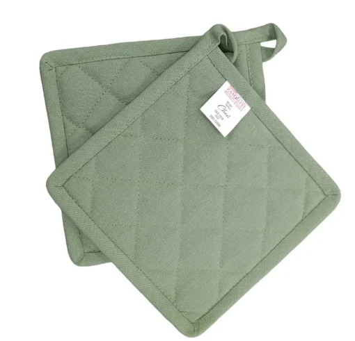 Bissolo Casa Tessile Cucina Guanti E Presine<LINEA CHOU - COPPIA PRESINE IN COTONE TRAPUNTATO CM 18X18 VERDE: vendita online LINEA CHOU - COPPIA PRESINE IN COTONE TRAPUNTATO CM 18X18 VERDE in offerta