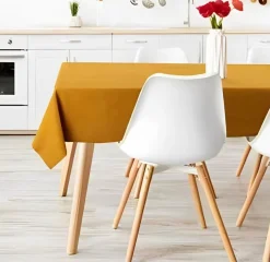 Bissolo Casa Tessile Tavola Tovaglie E Tovaglioli<LINEA CHOU - TOVAGLIA IN COTONE 140X250 CM TINTA UNITA OCRA: vendita online LINEA CHOU - TOVAGLIA IN COTONE 140X250 CM TINTA UNITA OCRA in offerta