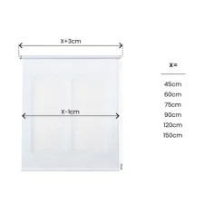Bissolo Casa Tende Tende A Rullo Da Interno<LINEA CLIP&FIX - TENDA A RULLO FILTRANTE BIANCO 60X180CM: vendita online LINEA CLIP&FIX - TENDA A RULLO FILTRANTE BIANCO 60X180CM in offerta